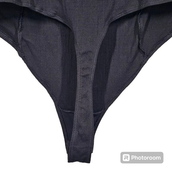 Intimately Free People Black Last Rose Bodysuit V-Neck Thong Size XL - Picture 7 of 11